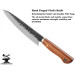 Кований шеф-ніж (Chef Knife) 19.5 см ручної роботи з ергономічною дерев'яною рукояттю та чохлом (FCKHWS-30)