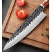 Кований шеф-ніж (Chef Knife) 19.5 см ручної роботи з ергономічною дерев'яною рукояттю та чохлом (FCKHWS-30)