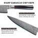 Кований шеф-ніж (Chef Knife) 20 см 67 шарів дамаської сталі VG-10 ручної роботи з чохлом (FCKDSS-37)