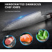 Кований шеф-ніж (Chef Knife) 20 см 67 шарів дамаської сталі VG-10 ручної роботи з чохлом (FCKDSS-37)